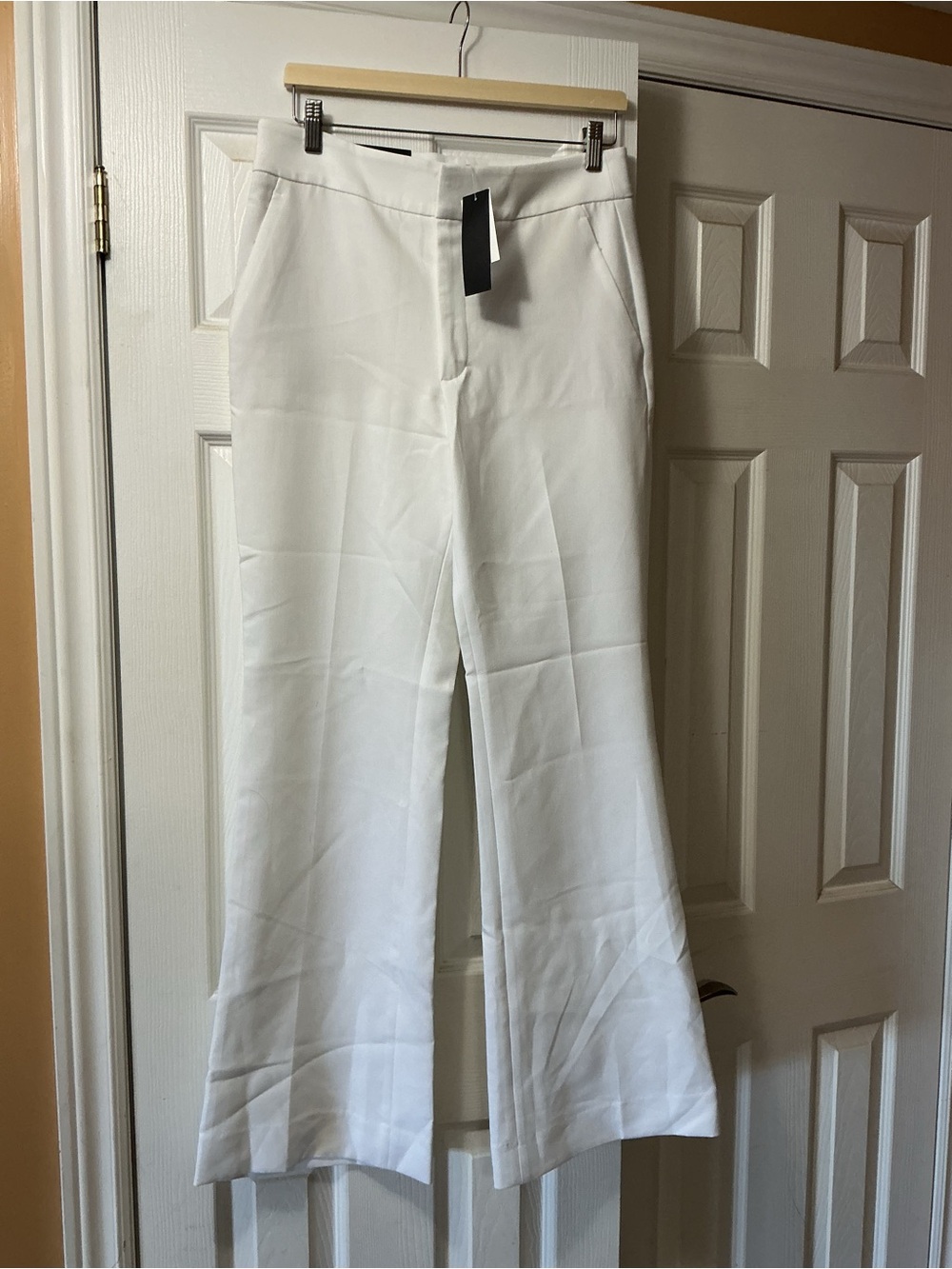 Women's White Tailored Flare Pants